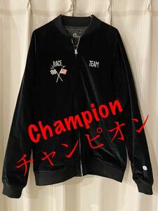 Champion チャンピオン アワードジャケット ベロア　 刺繍 フルジップジャケット C3-Q611 XL ベトジャン スカジャン