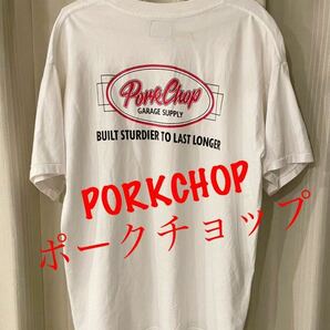 PORKCHOP ポークチョップ GARAGE SUPPLY PORK BACK TEE Tシャツ M 豚さん ガレージサプライ ホワイト アメ車 旧車の画像1