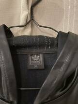 adidas アディダス ジップ パーカージャージ トレフォイル トラックジャケット CHILE62コーディング ゴールド 黒ブラック XL_画像5