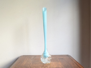 アンティーク花器 オブジェ ヴィンテージ デザイン ガラス器 フラワーベース 花瓶 一輪挿し(H35.5cm)