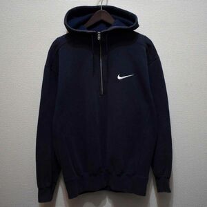 NIKE ナイキ 90s ハーフジップパーカー 紺