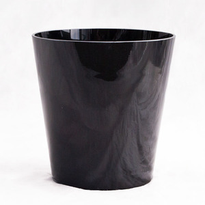  flower vase * pot cover color glass made round black ( black ) / φ22cm×H20cm(7 number )[ stock disposal goods ]