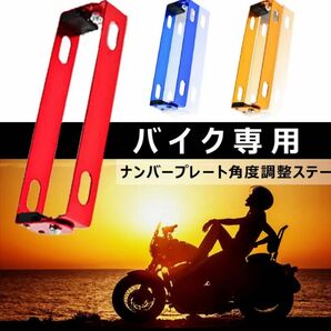 バイク用 ナンバープレート ステー 原付き 小型 中型 大型 角度調整