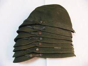 当時もの 国民帽 帽子 全日本帽子統制聯盟 タグ付き まとめて7個　軍隊 兵隊 軍帽　未使用品