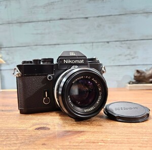 Nikomat EL. 一眼レフ フィルムカメラ NIKKOR-SC Auto f=50mm 1:1.4 ボディ レンズ ヴィンテージ レトロ