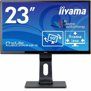 iiyama モニター ディスプレイ 23インチ フルHD AH-IPS方式 高さ調整 フレームレス HDMI DVI-D D-Sub 全ケ