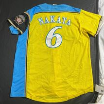 セール 即決1円 未使用【オフィシャル】北海道日本ハムファイターズ 中田 NAKATA #6 応援ユニフォーム メッシュ Oサイズ ポリエステル_画像1