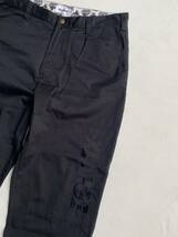 【XLARGE】エクストララージ ダブルニーチノ パンツ 刺繍ロゴ ワークパンツ 34インチ 大きなサイズ　W90 黒 ブラック_画像9
