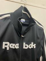 セール 即決 1円 Reebok リーボック トラック ジャージ Mサイズ ブラック フルジップ ジャージ アウター レディース スポーツウエア_画像2