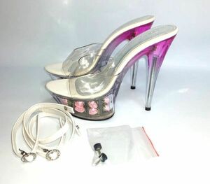  прекрасный товар dazzy store сандалии женский каблук градация роза сандалии толщина низ kyaba высокий каблук обувь обувь 3L 25.0cm