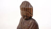 1206-7 日本　木彫　仏像 箱あり　蓋無し　日本古美術 古玩 日本アンティーク サイズ：6.2cm×3.4cm/箱:10cm×10cm_画像9