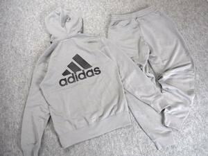 ラスト1点！送料710円～◆新品◆定価12078円◆adidas◆アディダス◆M ESSENTIALS ライトスウェットフルジップ 上下SET◆BIGロゴ◆S 