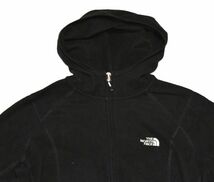 ★ノースフェイス★THE NORTH FACE★POLARTEC★黒のフード付きフロントジップのフリースブルゾン　L_画像2