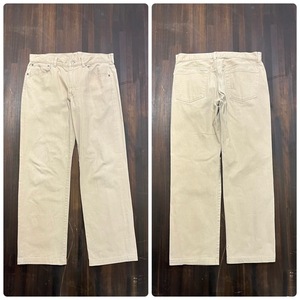  men's pants TK TAKEO KIKUCHI Takeo Kikuchi plain beige strut chino jeans FE828 / approximately W33 nationwide equal postage 520 jpy 