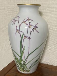 有田燒深川製磁寒蘭花 花瓶希少品