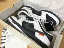 未使用 SNKRS購入 TIGHTBOOTH Nike SB Dunk Low Pro Black and White タイトブース ナイキ ダンクロー ブラック アンド ホワイト 27.5cm _画像2