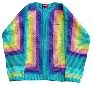 【新品】SUPREME シュプリーム【Hand Crocheted Sweater】2022年春夏 22SS ハンドクロシェット 手編み ストライプ ニット セーター