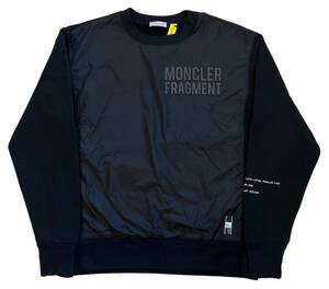 MONCLER モンクレール FRAGMENT フラグメント【D209U8000950 MAGLIA GIROCOLLO】ナイロン切替 スウェット シャツ トレーナー Sサイズ