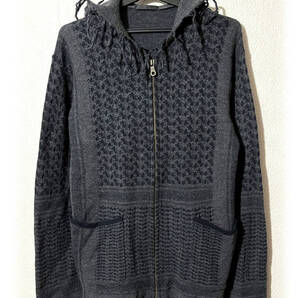 Iroquois イロコイ ニット フルジップ パーカー 日本製 総柄 フリンジ ゾゾタウン 大人 高級感 羽織り オススメ ドメブラ 美品 人気 送料込