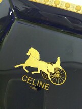 未使用 CELINE/セリーヌ 灰皿 陶器 マカダム柄 LIMOGES CASTLE/リモージュキャッスル 22K GOLD 金縁 スクエア ネイビー×ゴールド 箱付き _画像6