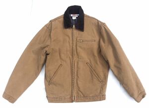 Dickies ディッキーズ ワークジャケット ダック地 34/36 ベージュ系 USA製 アメリカ VINTAGE 90s 状態良好