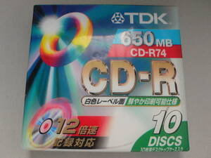 （大）TDK CD-R 650MB 12倍速 日本製 10枚