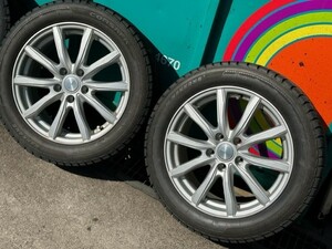 美品 WEDS JOKER ホイール 4本 17インチ 17 X 7.0J +39 5穴 114.3 NANKANG スタッドレスタイヤ残溝有 225/50R17タイヤホイールセット