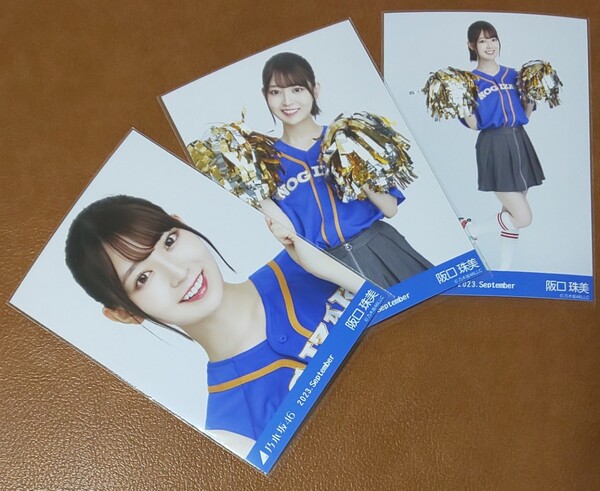 乃木坂46 阪口珠美 ベースボールシャツ Web限定 生写真 3種 2023.September コンプ
