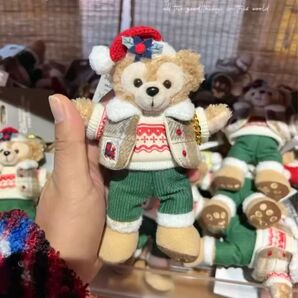 上海ディズニー2023クリスマス限定 ダッフィぬいぐるみキーチェーン★