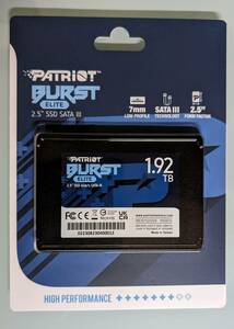 PATRIOT BURST ELITE 2.5 SSD SATA 1.92TB 2TB PBE192TS25SSDR 新品 未開封