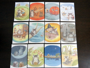 猫のダヤン　ポストカード　POST CARD 12枚　わちふぃーるど　ネコの絵葉書　未使用品