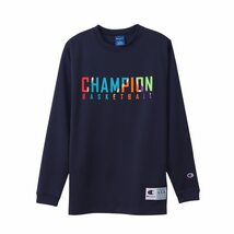 ネイビーカラー チャンピオン Champion CAGERS バスケ 厚手ロングTシャツ Lサイズ_画像2