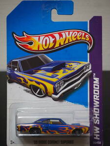 HOT WHeeL 69 DODGE CORONET SUPERBEE FLAMS 青 ダッジ コルネットミニカー マッスルカー ローダウン MUSCLE CAR ホットウィール