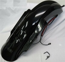 Harley デュアルカットアウト 7インチ DOWN 2009-2022年 LEDテールウィンカー リアフェンダー 【har-140-c】_画像1