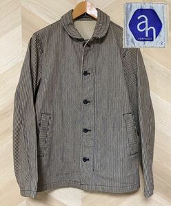  Abahouse ABAHOUSE stripe / Denim / Work jacket men's M