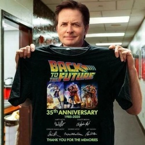 バック・トゥ・ザ・フューチャー★35周年記念Ｔシャツ　新品　黒　高品質　サイズＬ　