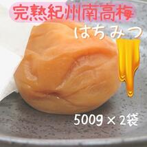 完熟紀州南高梅　訳あり送料無料　はちみつ梅　500g　2袋セット　梅干し　はちみつ梅　安心安全の和歌山産　ポスト投函　は５×２　_画像1