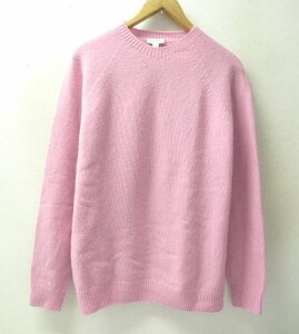 ◆SUNSPEL サンスペル 20aw CREW NECK JUMPER セータークルーネック ニット セーター ピンク系 サイズM 美品