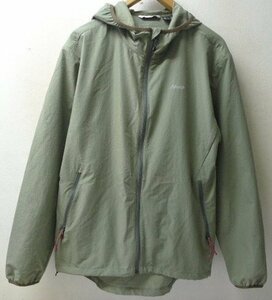 ◆NANGA ナンガ NW2211-1F229 AIR CLOTH COMFY ZIP PARKA エアクロスコンフィー ジップパーカー L 美 薄カーキ系 機能生地