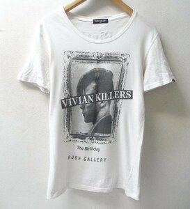 ◆RUDE GALLERY ルードギャラリー THE BIRTHDAY フレーム フォトプリント Tシャツ 白 サイズS
