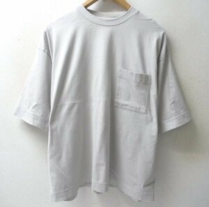◆◆◆無印良品 MUJI LABO ムジラボ 　ワイド ポケット付き Tシャツ ライトグレー系 サイズS-M 美