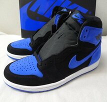 ◆国内正規 ナイキ 新品タグ付 AIR JORDAN 1 RETRO HIGH OG DZ5485-042 Royal Reimagined スニーカー ブラック×ブルー タグ付き_画像1