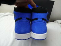 ◆国内正規 ナイキ 新品タグ付 AIR JORDAN 1 RETRO HIGH OG DZ5485-042 Royal Reimagined スニーカー ブラック×ブルー タグ付き_画像3