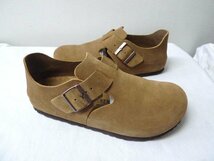 ◆BIRKENSTOCK ビルケンシュトック 美品 LONDON スウェード シューズ モカ系 サイズ42 廃版カラー_画像3