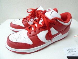 ◆国内正規 NIKE ナイキ DUNK LOW UNIVERSITY RED　美品 US9.5 27.5cm ダンクロー ユニバーシティレッド CU1727-100