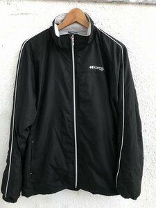 ★　中古品　kappa　カッパ　男性用　黒　内側フリース素材　ナイロンジャケット　ＪＫＴ　ジャンパー　ブルゾン　ＬＬサイズ