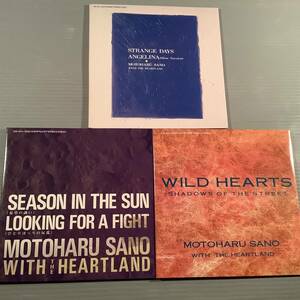  シングル盤(EP)▲佐野元春『STRANGE DAYS』『SEASON IN THE SUN』『WILD HEARTS』※初回ポケット・ジャケット 3枚まとめてセット▲美品！