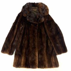 最高級毛皮 毛並み綺麗 ミンクファーコート MINK FUR ハーフコート 毛皮コート ミンク ロングコート 最高級 高級ミンク　ブラウン　フレア