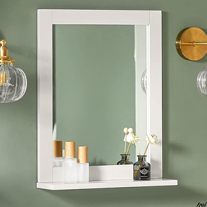 お風呂鏡 洗面台 幅40×奥行き10×高さ49cm 玄関鏡 化粧鏡 飛散防止 壁掛け鏡 姿見鏡 ウォールミラー お風呂ミラー
