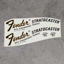 【ヘッド2本分】Fender STRATOCASTER 1968-75 水転写デカール ラージヘッド用 モダンロゴ_画像1
